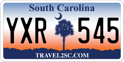 SC license plate YXR545