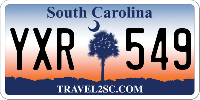 SC license plate YXR549
