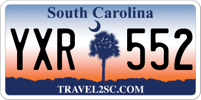 SC license plate YXR552