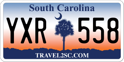 SC license plate YXR558