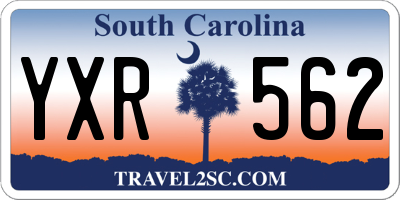 SC license plate YXR562