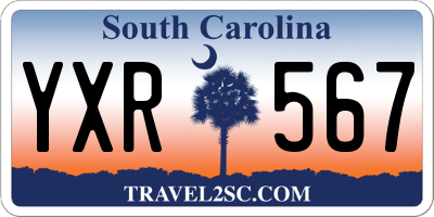 SC license plate YXR567