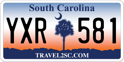 SC license plate YXR581