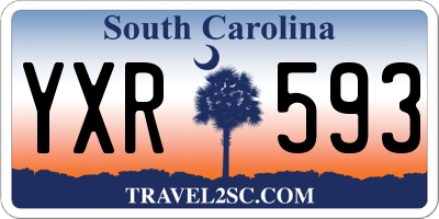 SC license plate YXR593