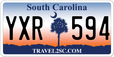 SC license plate YXR594