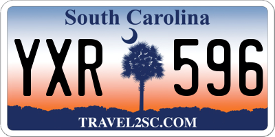 SC license plate YXR596