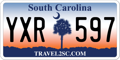 SC license plate YXR597