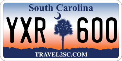 SC license plate YXR600