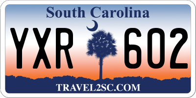 SC license plate YXR602