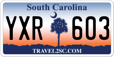 SC license plate YXR603