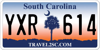 SC license plate YXR614