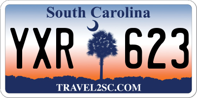 SC license plate YXR623