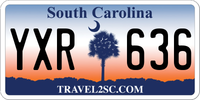 SC license plate YXR636