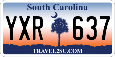 SC license plate YXR637