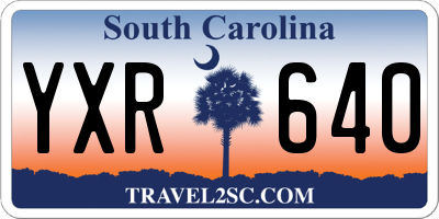 SC license plate YXR640