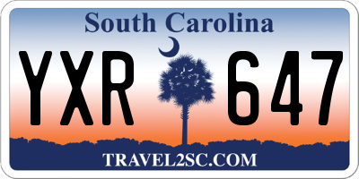SC license plate YXR647