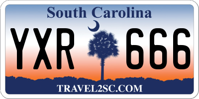 SC license plate YXR666