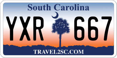 SC license plate YXR667