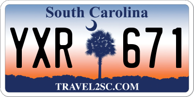 SC license plate YXR671