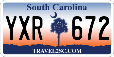 SC license plate YXR672