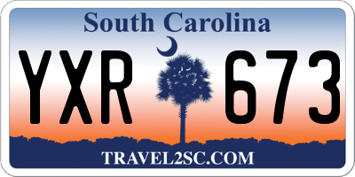 SC license plate YXR673