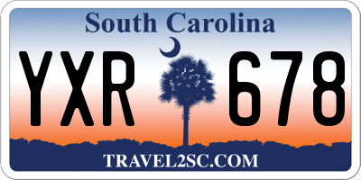 SC license plate YXR678