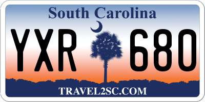 SC license plate YXR680