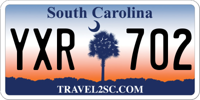 SC license plate YXR702
