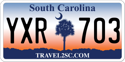 SC license plate YXR703