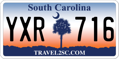 SC license plate YXR716