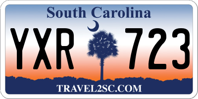 SC license plate YXR723