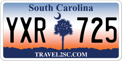 SC license plate YXR725