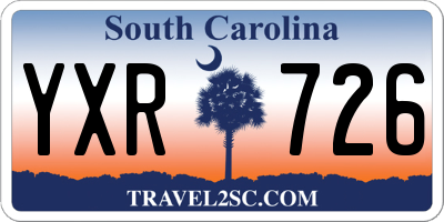 SC license plate YXR726