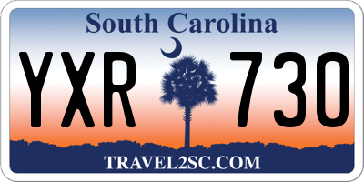 SC license plate YXR730