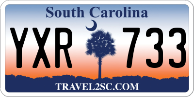 SC license plate YXR733