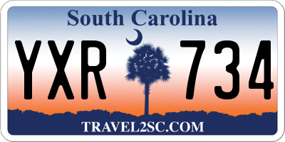 SC license plate YXR734