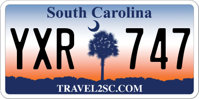 SC license plate YXR747