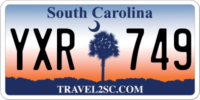 SC license plate YXR749