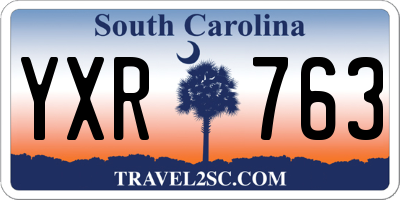 SC license plate YXR763