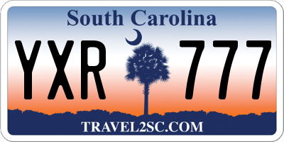SC license plate YXR777