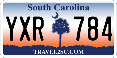 SC license plate YXR784