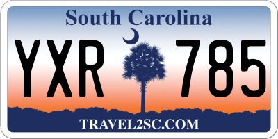 SC license plate YXR785