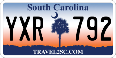 SC license plate YXR792