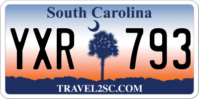 SC license plate YXR793