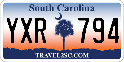 SC license plate YXR794