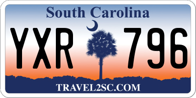SC license plate YXR796