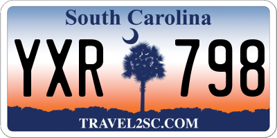 SC license plate YXR798