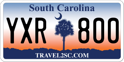 SC license plate YXR800