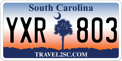 SC license plate YXR803