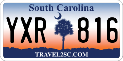 SC license plate YXR816